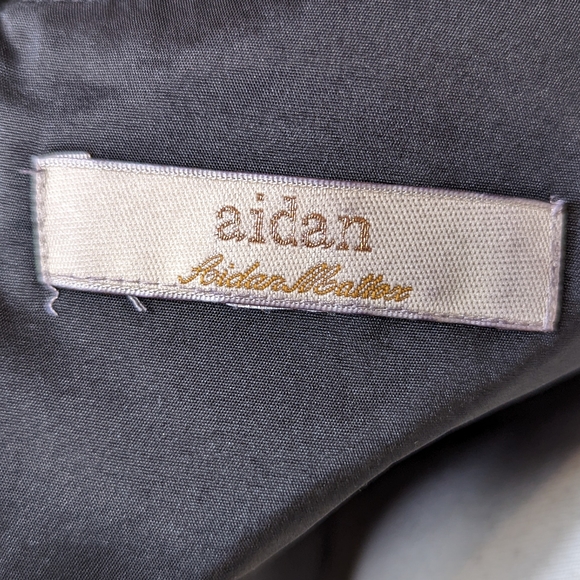 Aidan Mattox Embroidered Flowers High Low Dress - Picture 7 of 9